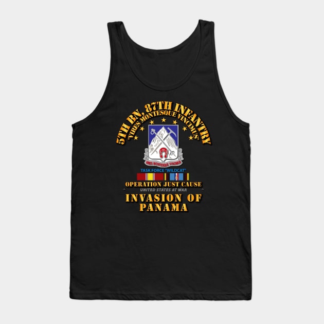 Just Cause - 5th Bn 87th Infantry w Svc Ribbons Tank Top by twix123844